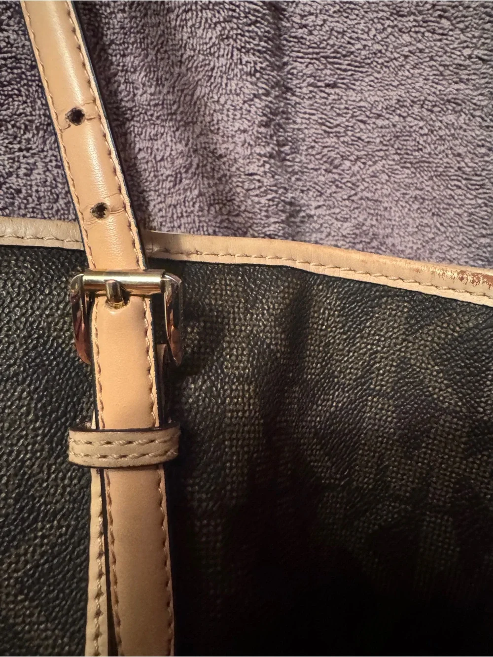 Michael Kors Brown Logo large tote and Wristlet Wallet Set
